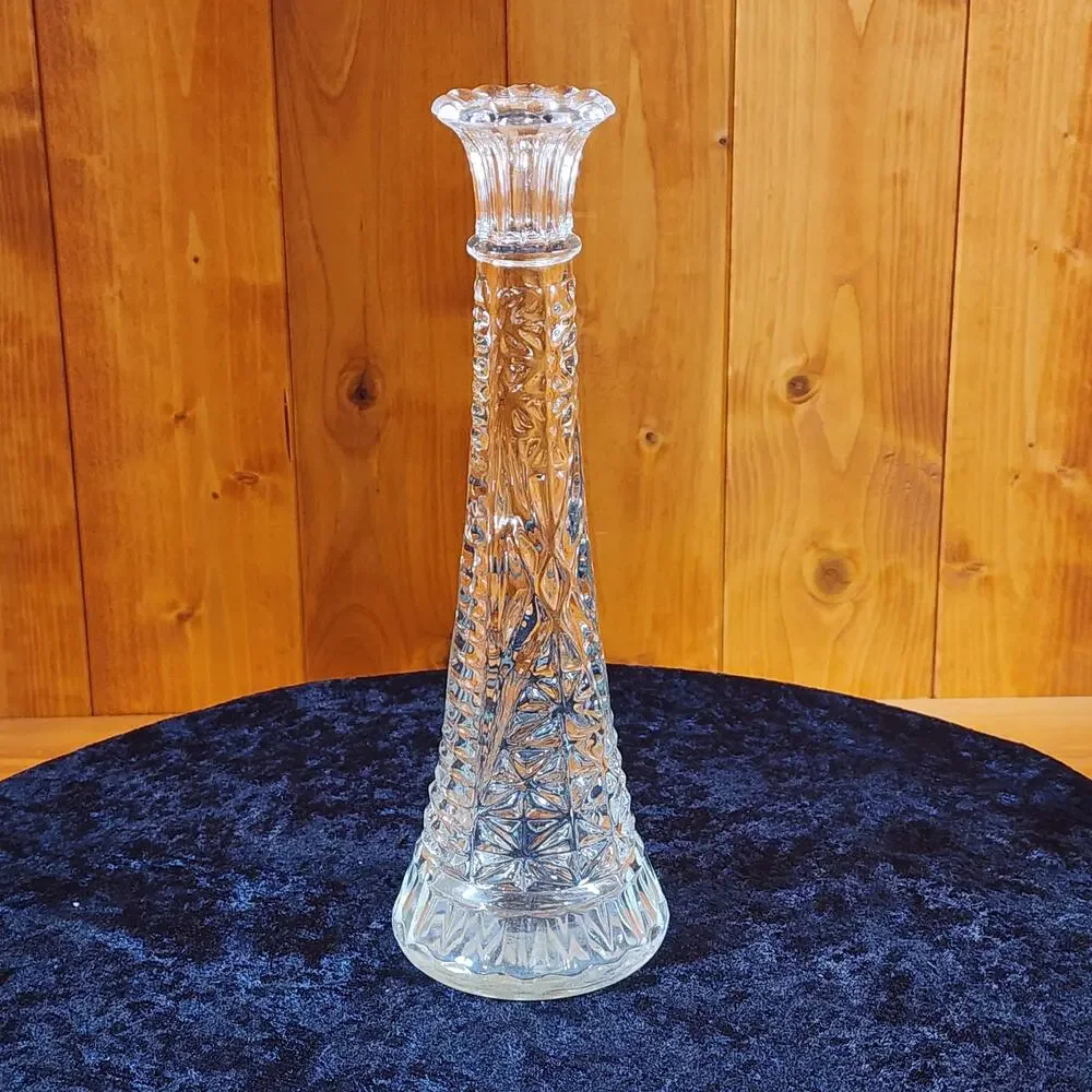 Vintage Anchor Hocking Bud Vase | Pressed Glass | Mid Century - Retro Home Decor